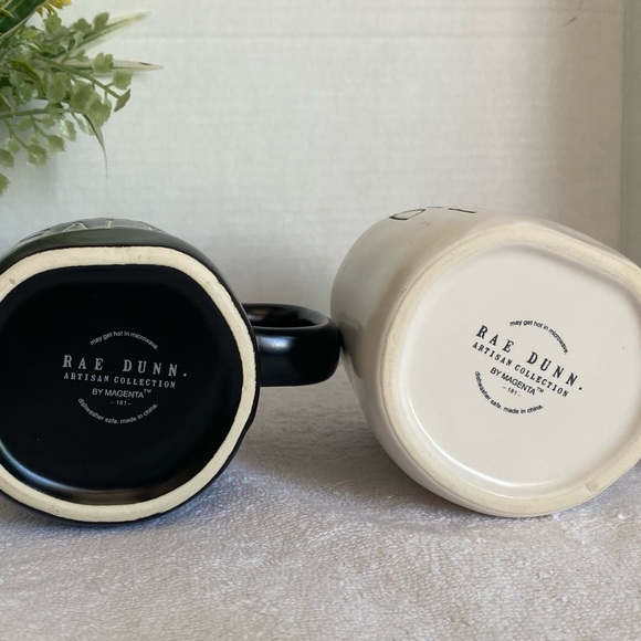 Rae‎ Dunn Black and Cream Mug Set - Other Half & Better Half - Picture 5 of 7
